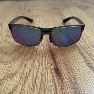 Maui Jim polarized matte gray sunglasses | blue lens